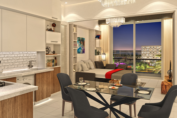 living-room-with-bed